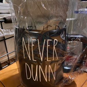 Rae Dunn coffee mug and towel NWT